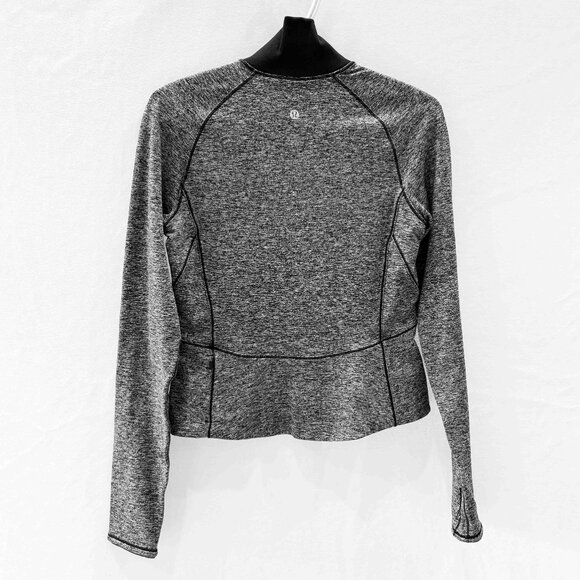 lululemon Heathered Black Always Alert 1/2 Zip size 6 - Picture 7 of 15